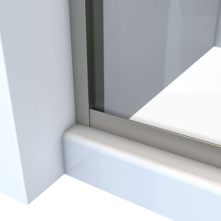 ESE 48" x 76" Brushed Nickel Frameless Bypass Shower Door