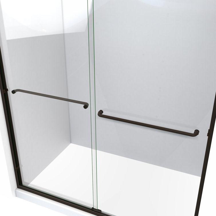 66" x 70" Clear Glass Oil Rubbed Bronze Bypass Shower Door
