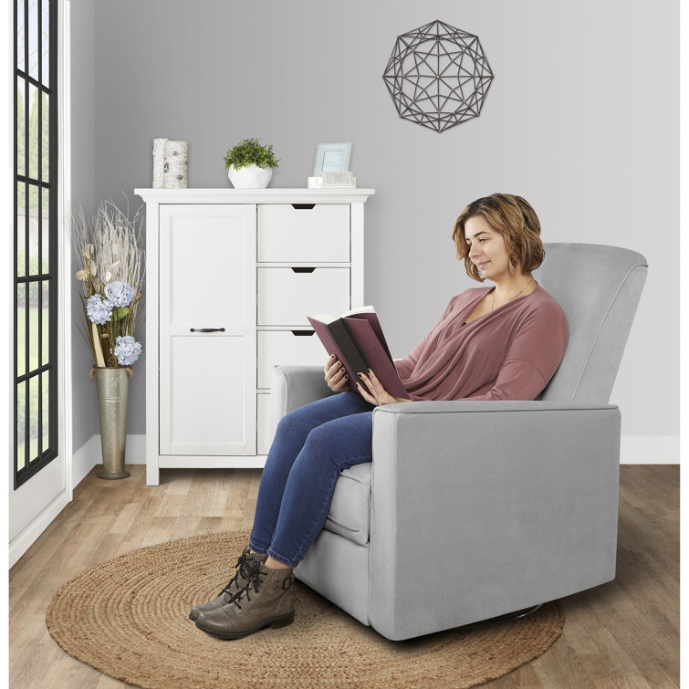 Harlow Deluxe 31" Gray Metal Swivel & Power Recliner with USB