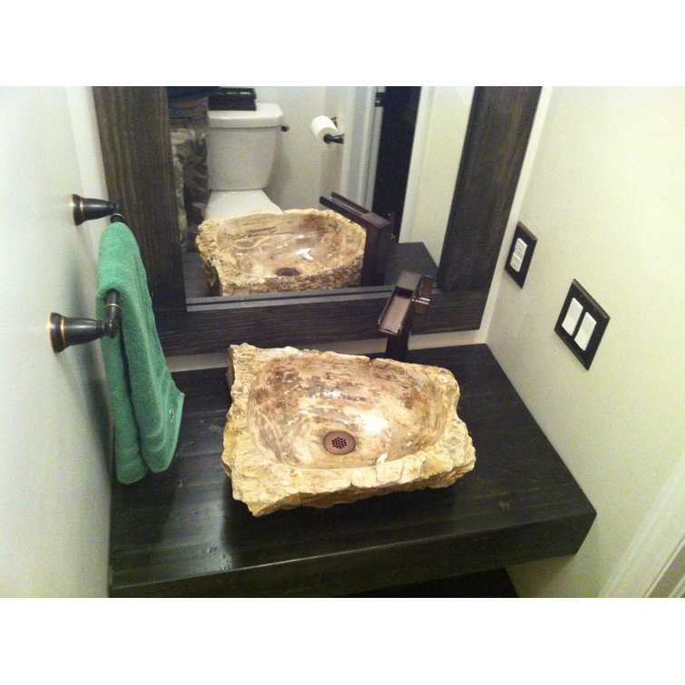 Natural Petrified Wood Stone Vessel Bathroom Sink