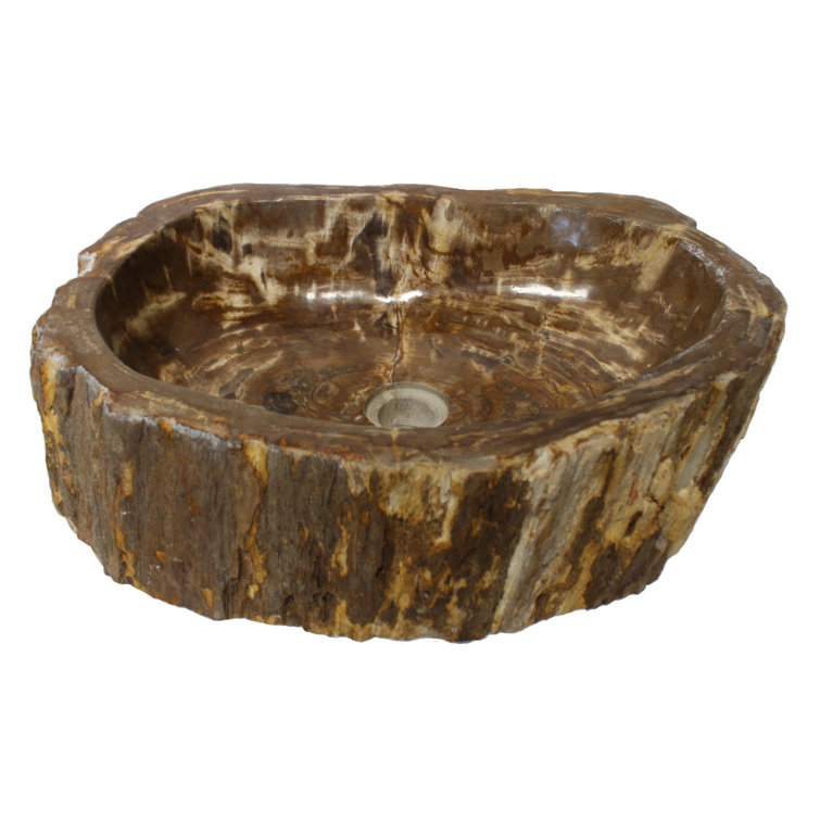 Natural Petrified Wood Stone Vessel Bathroom Sink