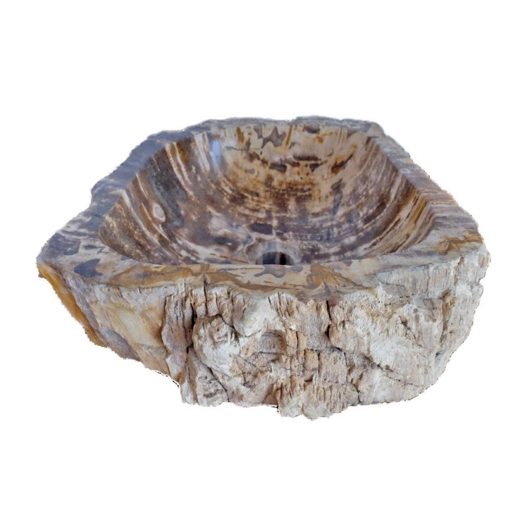 Natural Petrified Wood Stone Vessel Bathroom Sink