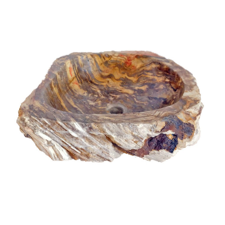 Natural Petrified Wood Stone Vessel Bathroom Sink