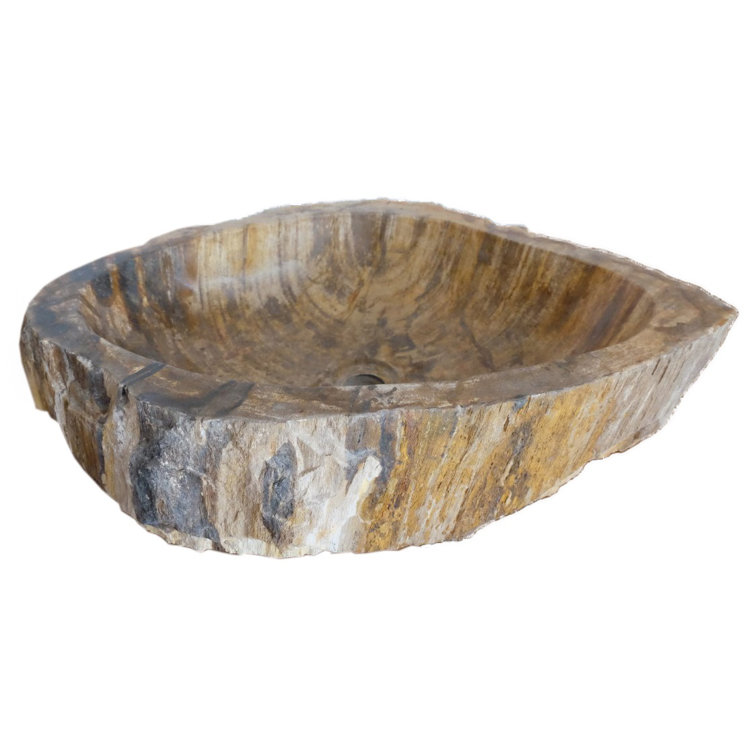Natural Petrified Wood Stone Vessel Bathroom Sink