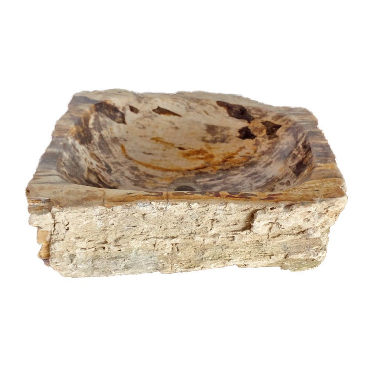 Natural Petrified Wood Stone Vessel Bathroom Sink
