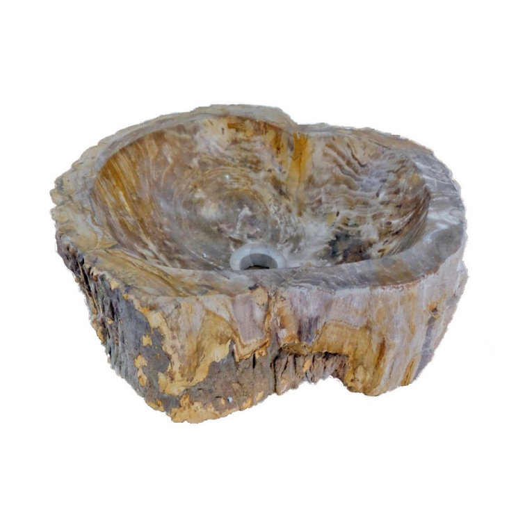 Natural Petrified Wood Stone Vessel Bathroom Sink