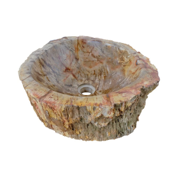 Natural Petrified Wood Stone Vessel Bathroom Sink