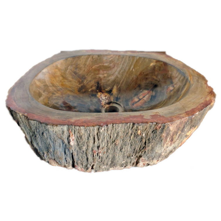 Natural Petrified Wood Stone Vessel Bathroom Sink