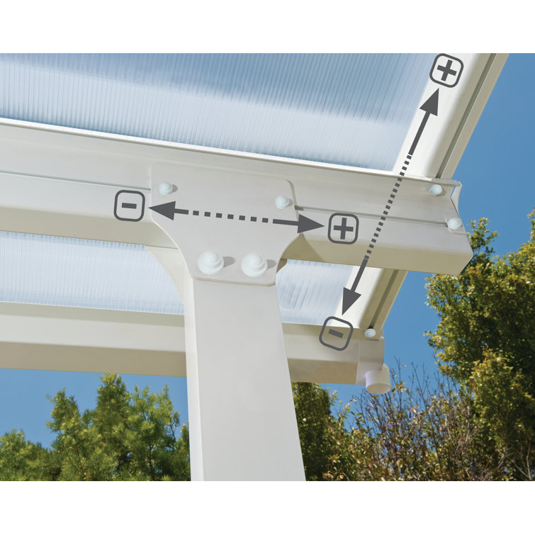 Feria White Aluminum and Polycarbonate 13' x 14' Patio Cover