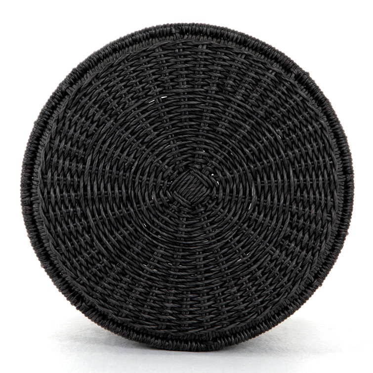 Satomi Dark All-Weather Wicker Round Side Table
