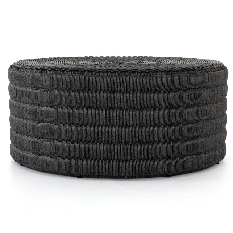 Satomi Dark All-Weather Wicker Round Coffee Table