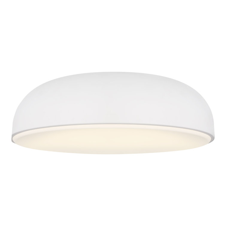 Matte White Aluminum LED Indoor/Outdoor Flush Mount Light