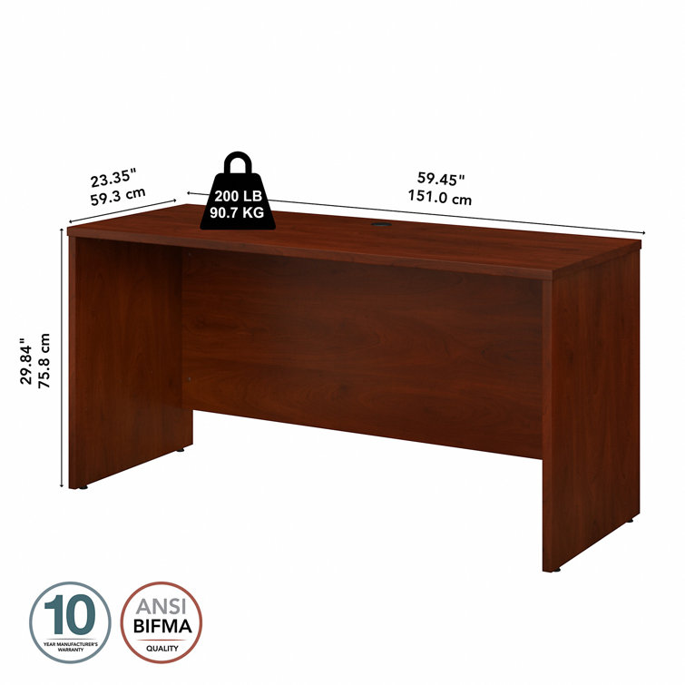 White Wood Office Desk with Drawer and Filing Cabinet