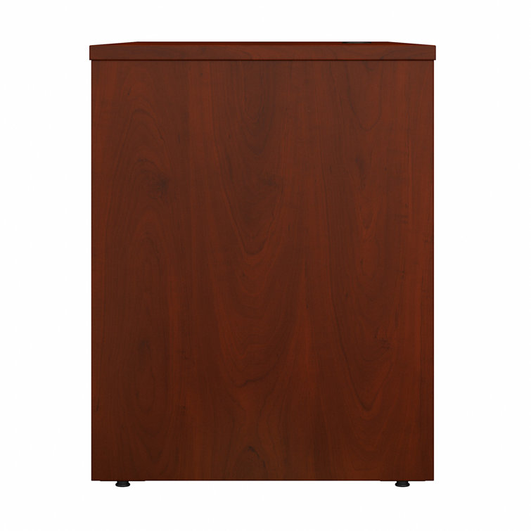 Storm Gray Rectangular Writing Desk with Cable Management