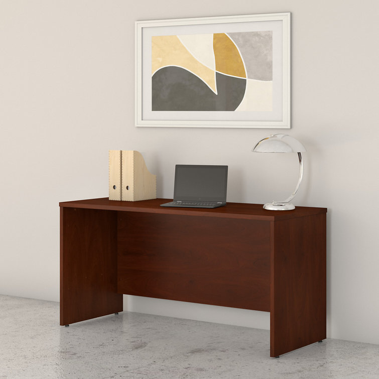 Platinum Gray Contemporary U-Shaped Credenza Desk with Drawer