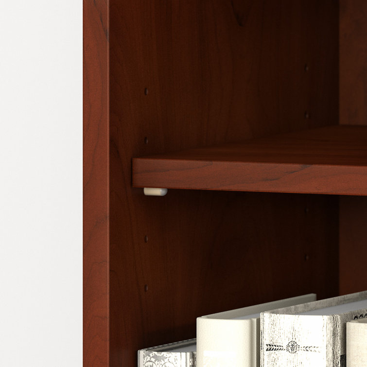 Hansen Cherry 73" Adjustable 5-Shelf Wooden Bookcase