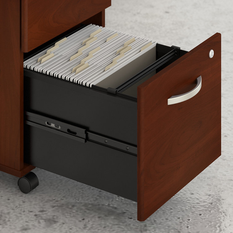 Hansen Cherry 3-Drawer Lockable Mobile Pedestal File Cabinet