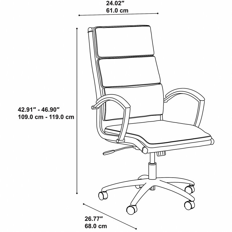 Saddle Leather High Back Swivel Executive Office Chair