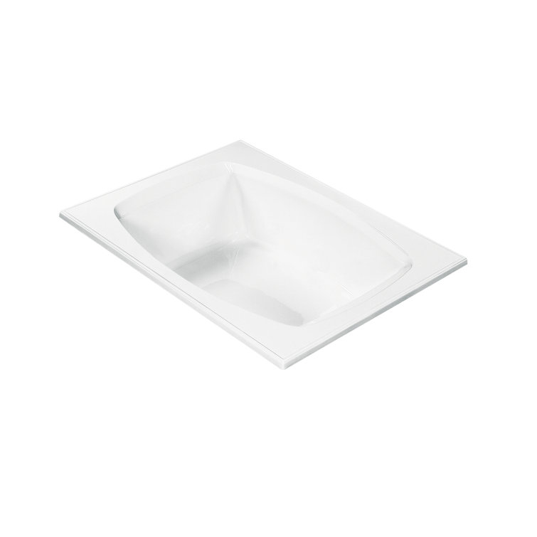 Shelby 72 x 54 White Acrylic Drop-In Soaking Bathtub