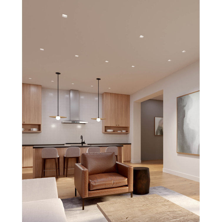 Aged Brass LED Pendant with Glass Globe Shade