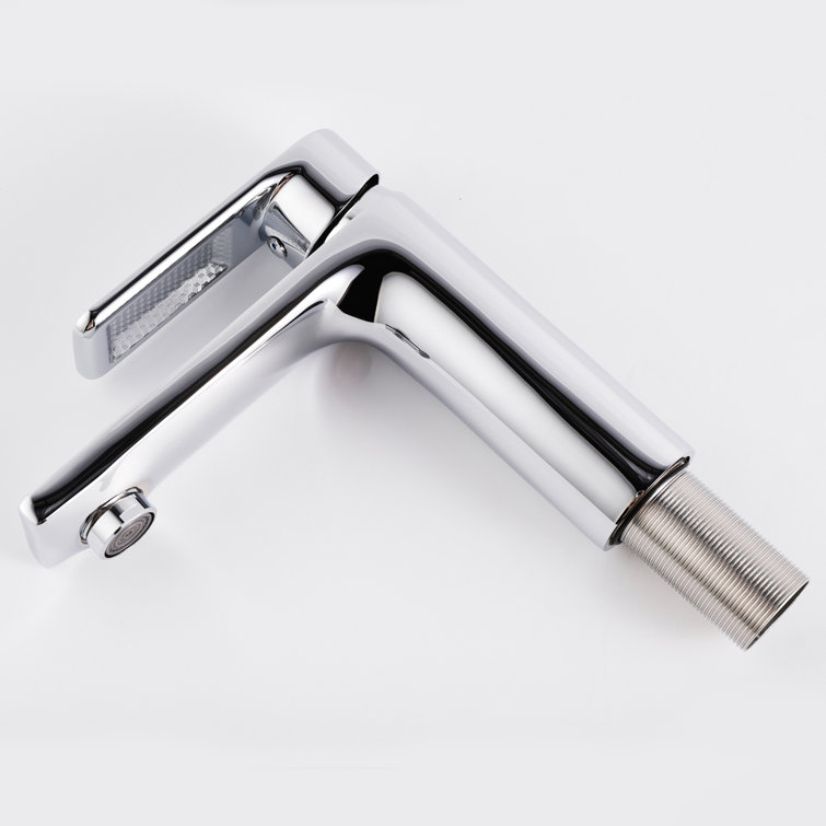 Chrome Brass Single Hole Bathroom Faucet
