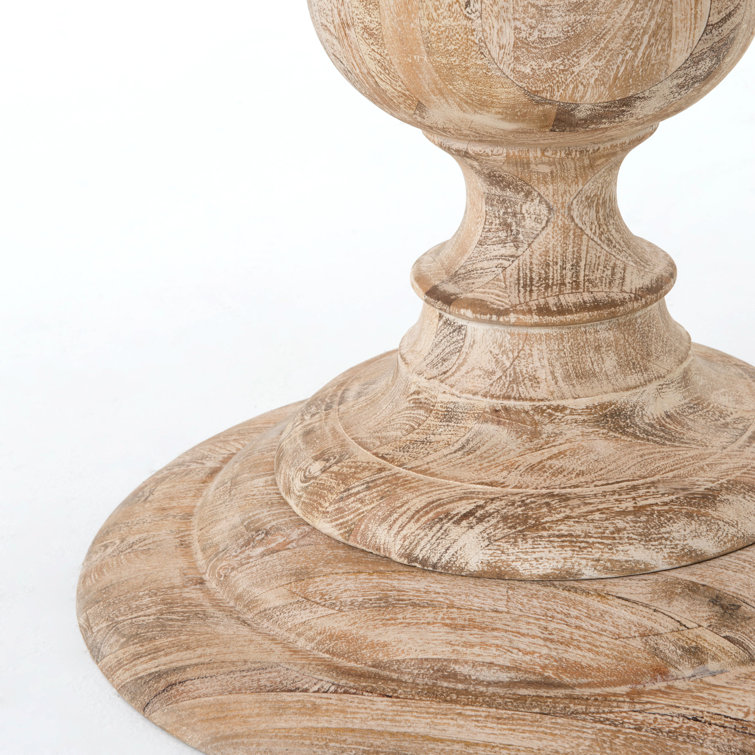 Magnolia 76'' Whitewash Mango Wood Round Dining Table