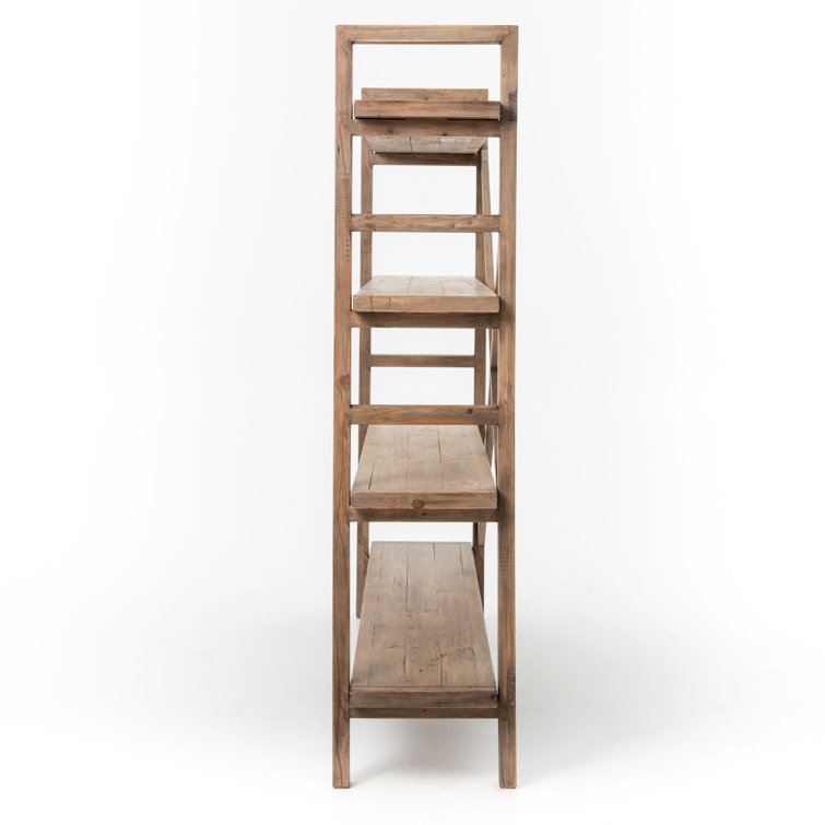 Toscana Sundried Wheat Adjustable Reclaimed Pine Large Bookshelf