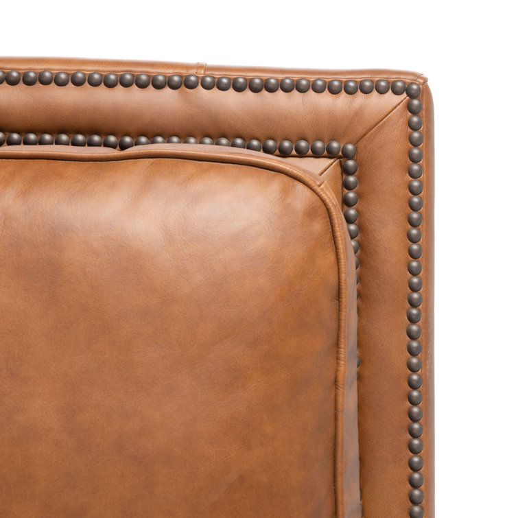 Buddy Contemporary Leather Recliner in Coffee Brown with Birch Wood Legs