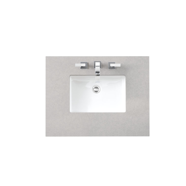 Addison Glossy White Single Vanity with Ethereal Noctis Top