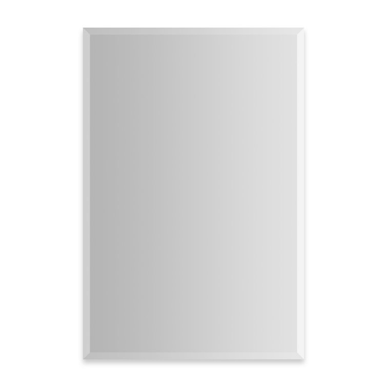 Sleek Frameless Beveled Full-Length Bathroom Mirror