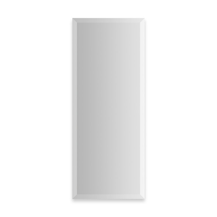 Sleek Beveled Edge Frameless Rectangular Full-Length Wall Mirror