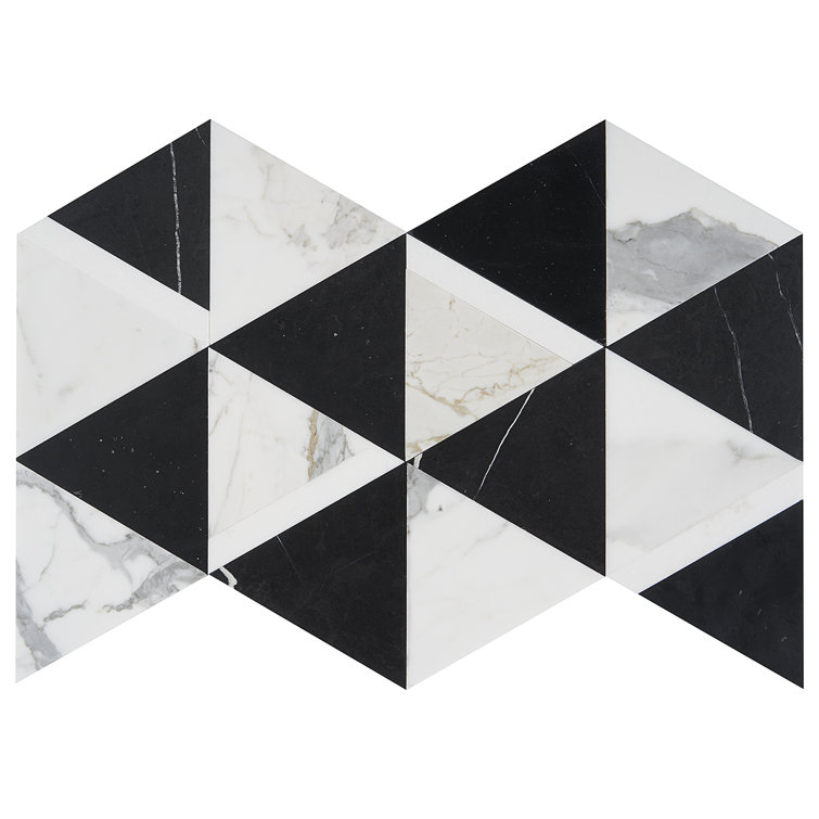 Gris Nero Marble Hexagon Mosaic Tile for Walls and Floors