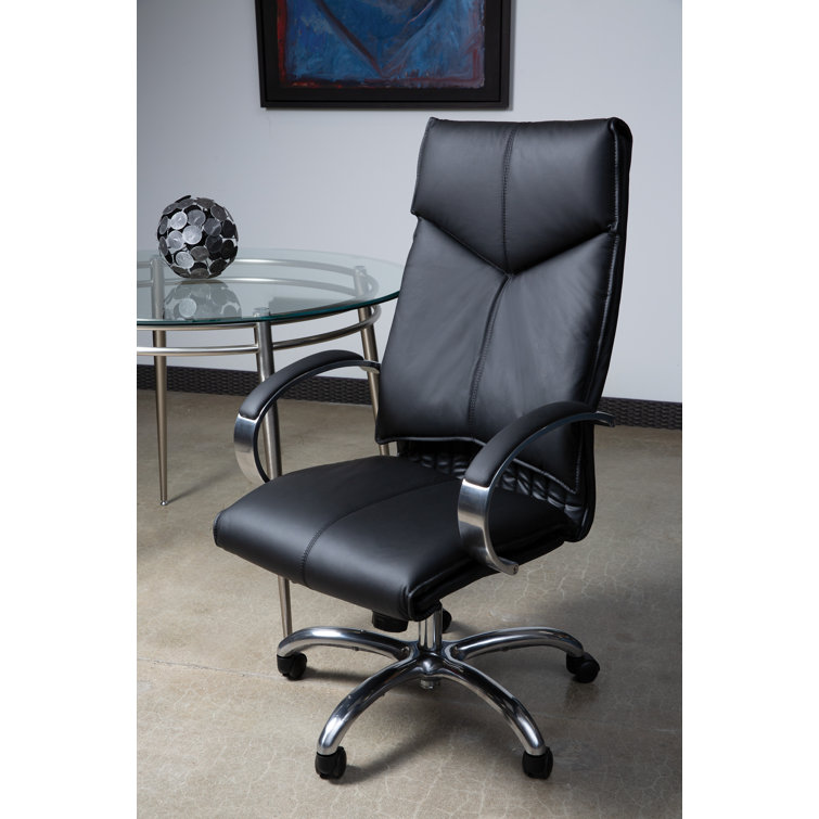 High Back Black Leather Executive Swivel Chair