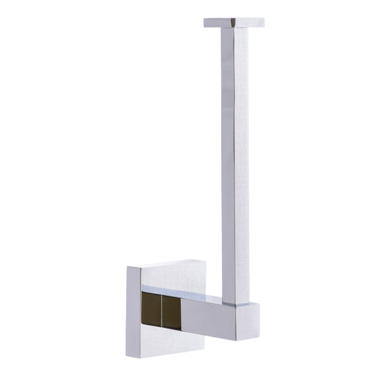 Polished Chrome Vertical Wall Mounted Toilet Paper Holder