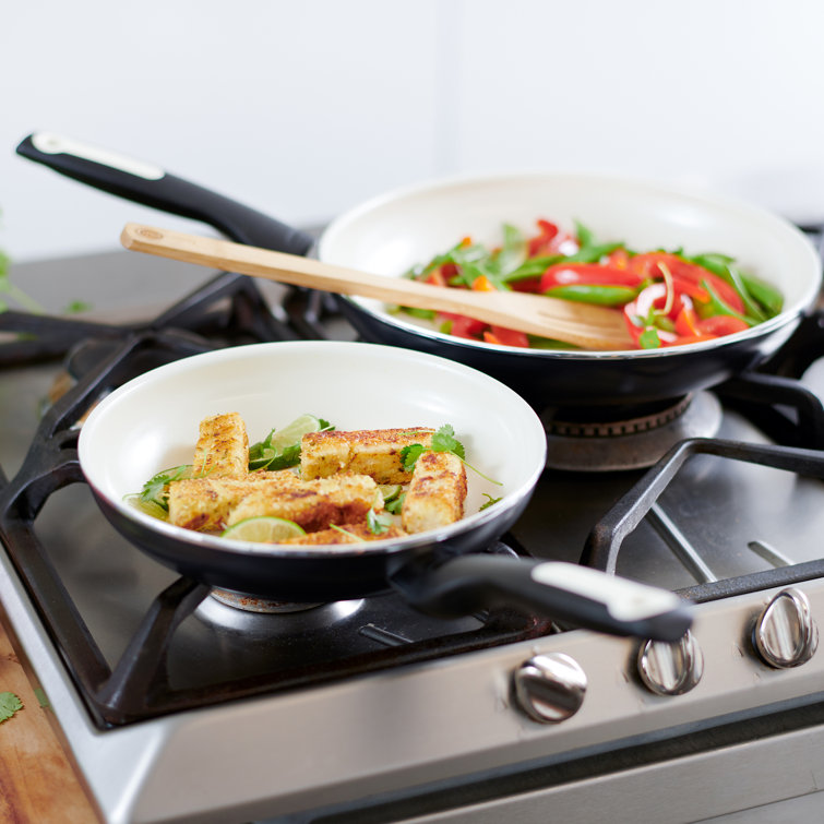 Black Aluminum Ceramic Nonstick 8" and 10" Frying Pan Set