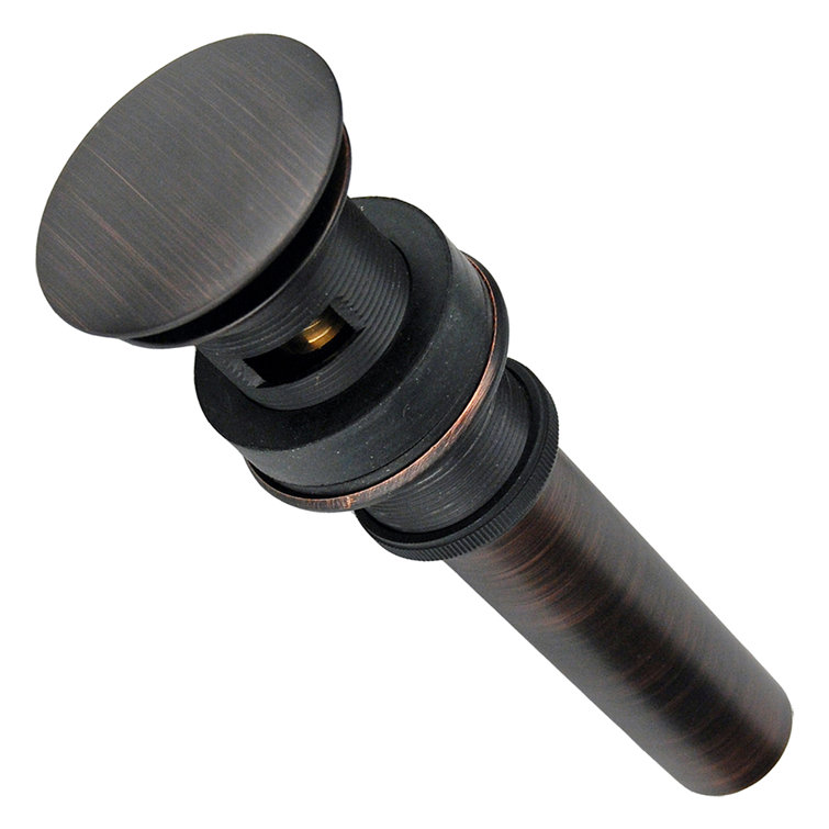 Oil Rubbed Bronze Overflow Pop-Up Bathroom Sink Drain