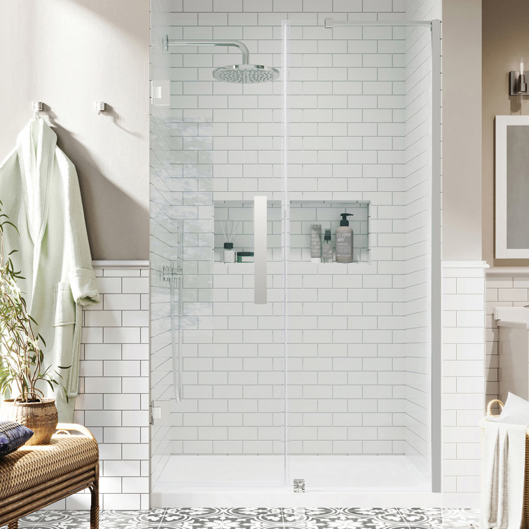 Endless Tampa-Pro 60'' Chrome Frameless Rectangle Shower Kit
