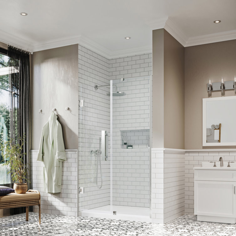 Endless Tampa-Pro 60'' Chrome Frameless Rectangle Shower Kit