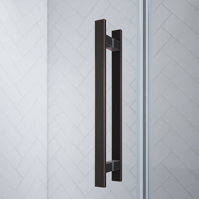 Pasadena 60" x 72" Frameless Shower Kit with Oil Rubbed Bronze Finish