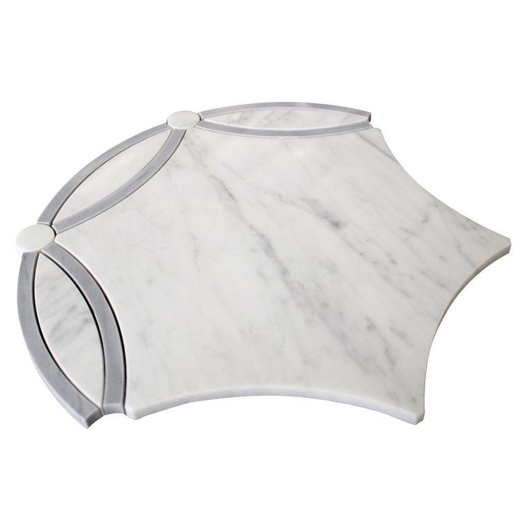 Carrara White Polished Marble Mosaic Tile for Floors and Walls