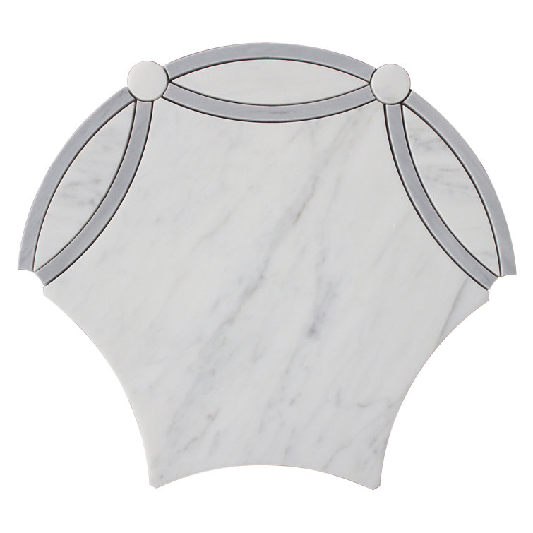 Carrara White Polished Marble Mosaic Tile for Floors and Walls