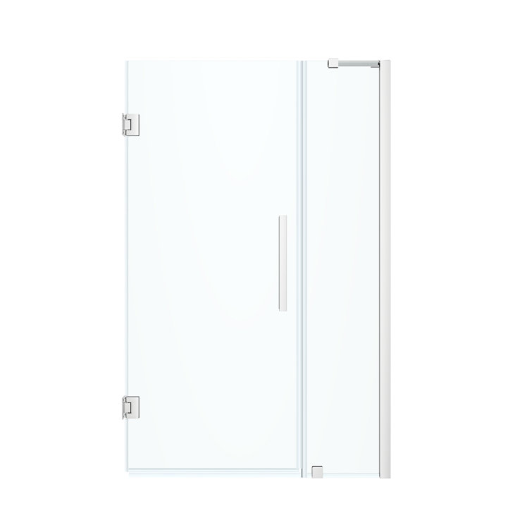Tampa-Pro 43'' W 72'' H Frameless Chrome Shower Kit