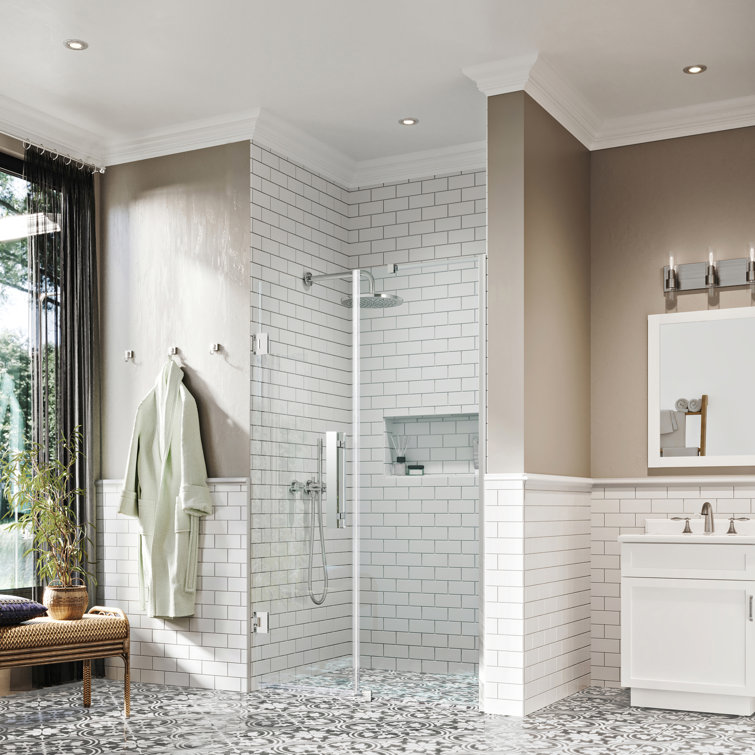 Tampa-Pro 56" x 72" Chrome Frameless Shower Door Kit