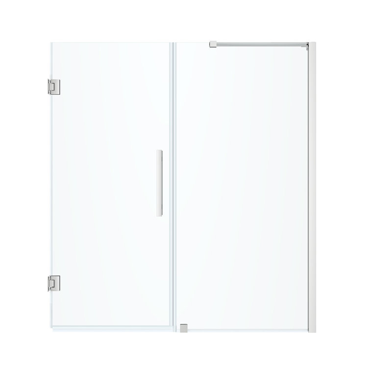 Tampa-Pro 56" x 72" Chrome Frameless Shower Door Kit