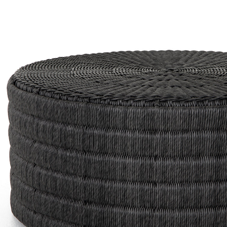 Satomi Dark All-Weather Wicker Round Coffee Table