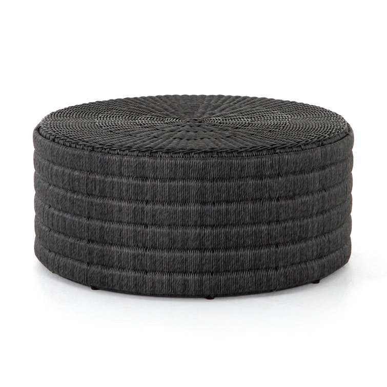 Satomi Dark All-Weather Wicker Round Coffee Table