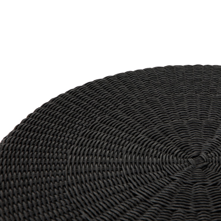 Satomi Dark All-Weather Wicker Round Coffee Table
