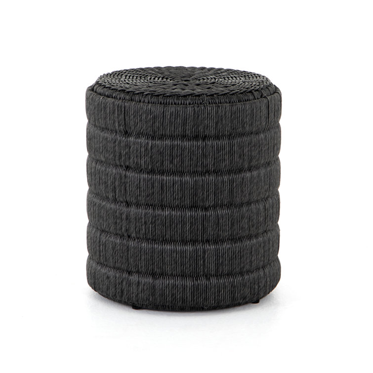 Satomi Dark All-Weather Wicker Round Side Table