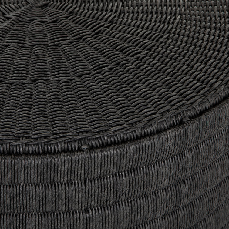 Satomi Dark All-Weather Wicker Round Coffee Table