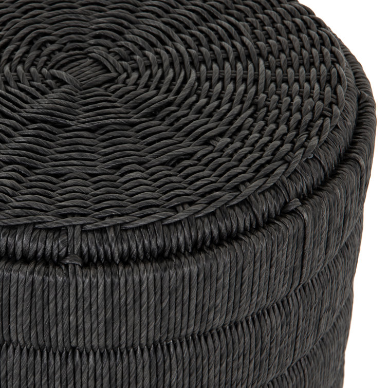 Satomi Dark All-Weather Wicker Round Side Table